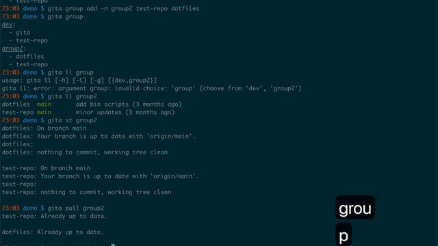 Manage multiple git repos with gita in command-line смотреть онлайн