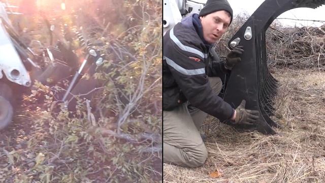 Quick Claw™ Industrial Grapple Rake for skid steer overview смотреть онлайн