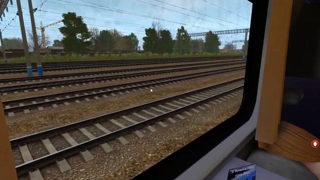 Отправление со станции Елец с поездом Минск  Адлер вид из хвостового купейного вагона