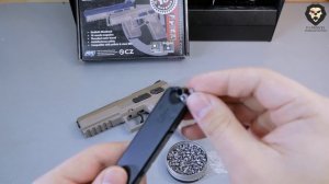 Пневматический пистолет ASG CZ P-09 FDE (пулевой) видео обзор