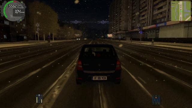 City Car Driving | Dacia Logan | Night Driving Super Race смотреть онлайн