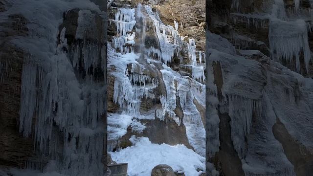 Знаменитый водопад Учан-Су практически замёрз