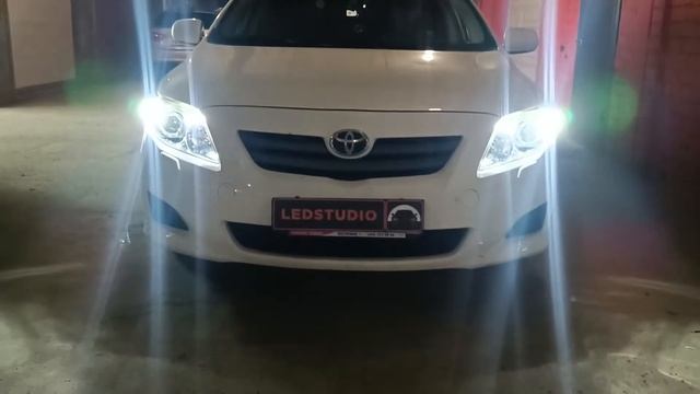 Toyota Corolla модернизация фар от Ledstudio смотреть онлайн