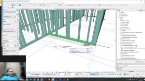 Моделируем модульный каркасный дом в архикад в шаблоне академии загородного строительства