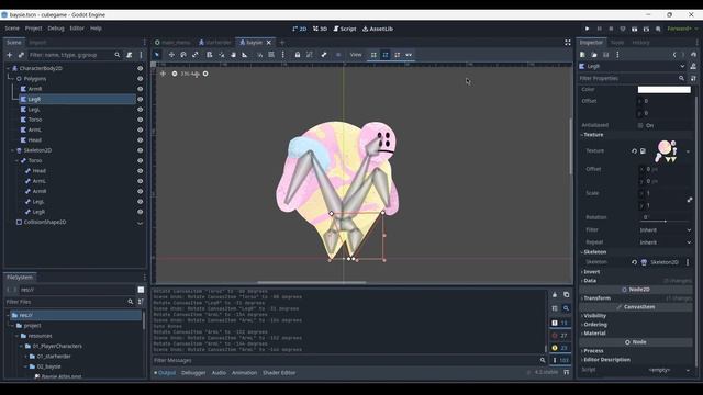 2D Rigging and Mesh in Godot 4.2 Tutorial: Skeleton 2D and Bones 2D | part 2 смотреть онлайн
