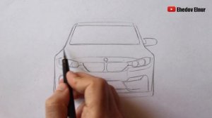 Как нарисовать машину BMW M3 | BMW рисунок