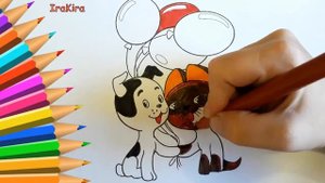 Раскраска??! Котенок Гав?! Учим цвета на русском языке!