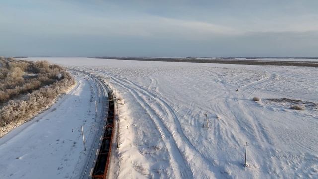 Трудовое - Зима - Поезд