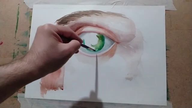Как нарисовать глаз человека акварелью. Малювання ока аквареллю.