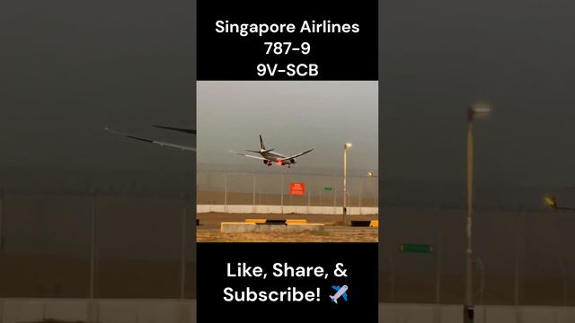 Singapore Airlines 787-10 | Hong Kong Landing