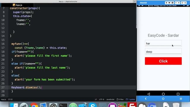 [Part - 3] React Native Form validations | React Native tutorial in Hindi смотреть онлайн