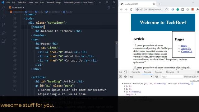 Select Elements By TagName in JavaScript | Document Object Methods in JavaScript tutorial (Hindi)