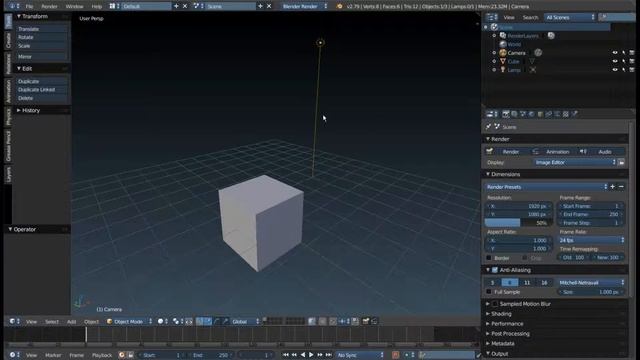 Иерархия объектов в Blender