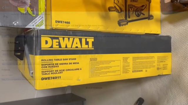 DWE74911 Table Saw Stand and DWE7485 Table Saw do not work together.
