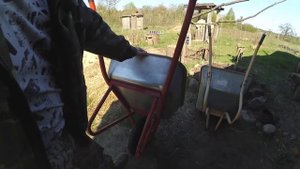 Тачка строительная усиленная, одноколёсная