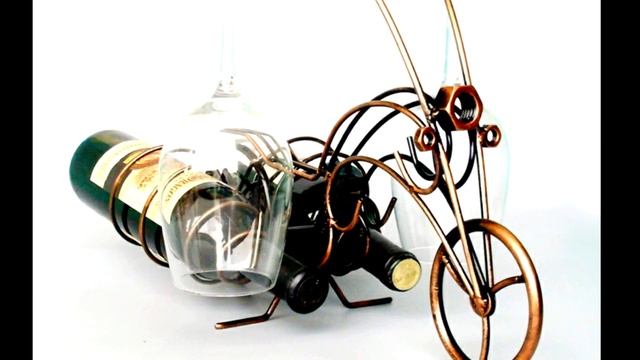 Сувенирная подставка для бутылок вина из металла сувенир подарок МОТОЦИКЛ ковка смотреть онлайн