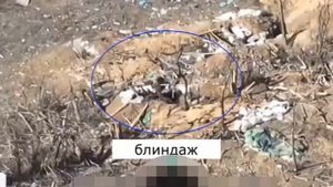 Работа FPV дронов с обьемно-детонирующей боевой частью по укреплениям ВСУ