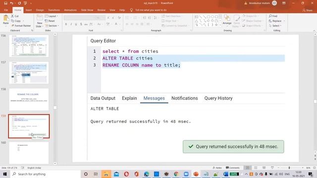 RENAME column in SQL | SQL Column RENAME смотреть онлайн