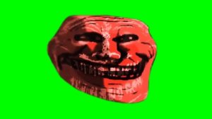 троллфейс улыбается мем на зеленом фоне