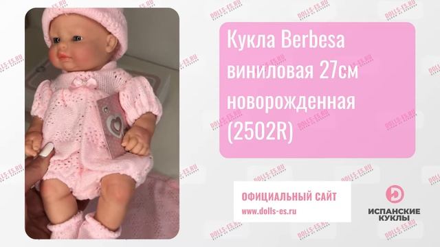 Кукла Berbesa виниловая 27см новорожденная (2502R)