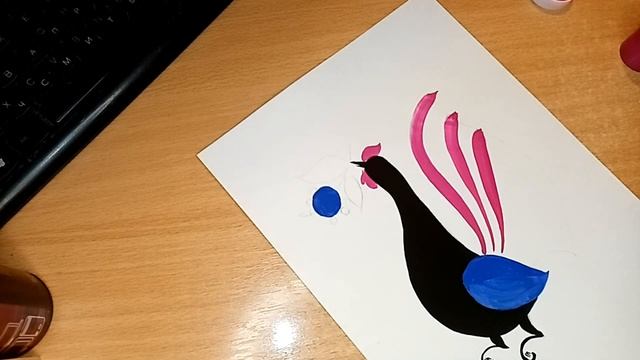 Как нарисовать городецкого петушка/Russian painting/I will teach you to draw