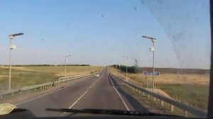 Вид и ощущение из кабины фуры по дороге на Волгоград.