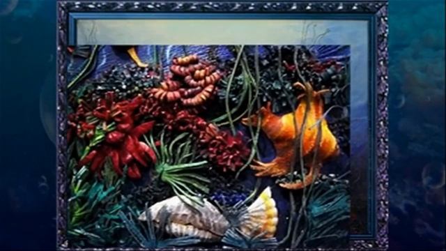 Объёмные картины из кожи.