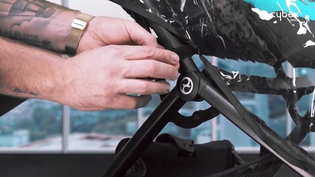 Cybex Libelle - как установить фирменный дождевик на коляску