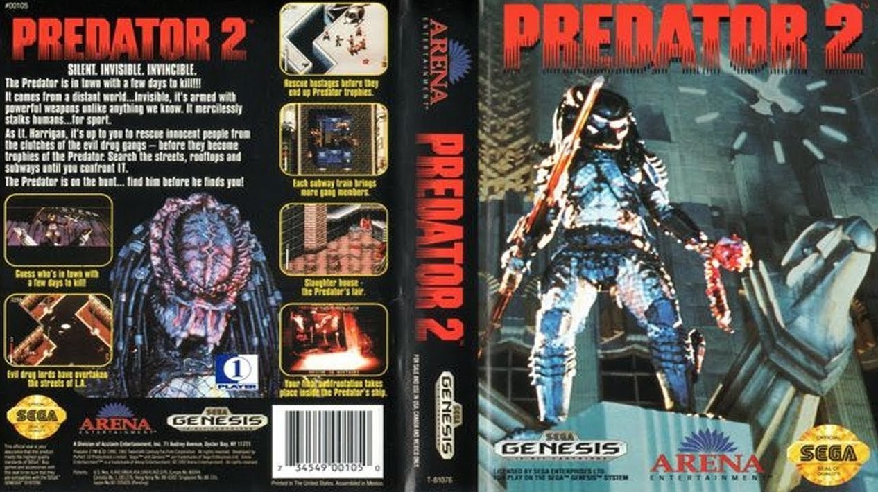 Sega Mega Drive 2 (Smd) 16-bit Predator 2 / Хищник 2 Прохождение / Long Play