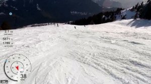 [5K] Skiing Leysin, Black Route Top to Bottom, Vaud Switzerland, GoPro HERO9 Wide Hypersmooth-3 GPS