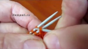 Закрытие петель тремя спицами