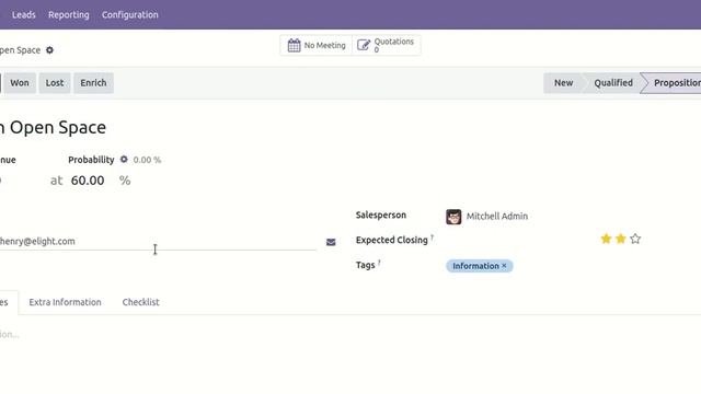 CRM Leads & Opportunity Custom Checklist Odoo смотреть онлайн