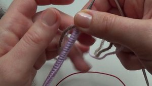 Набор петель для двойной шапки, открытый наборный край…