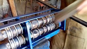 Блок декоративной прокатки профильной трубы.