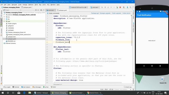 FLUTTER : FIREBASE PUSH NOTIFICATION TUTORIAL| Firebase notify on Realtime | Nitish Kumar Singh