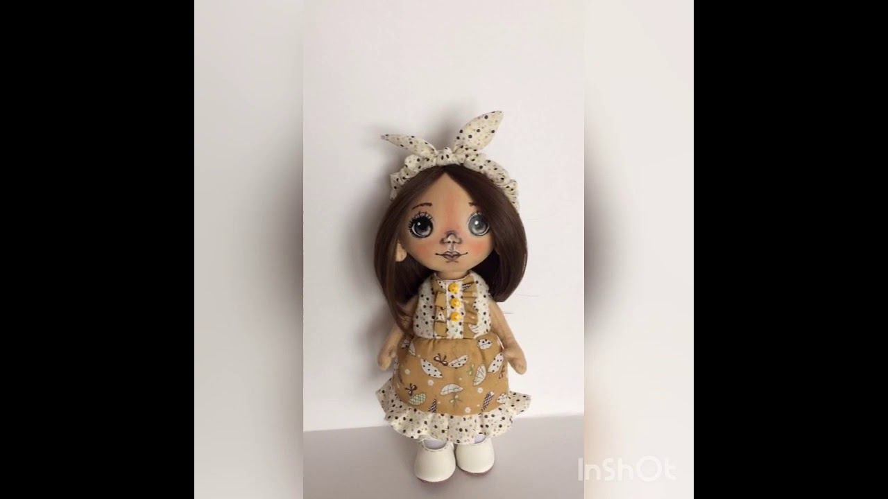 Текстильная куколка с нарисованным личиком #Ручнаяработа #Текстильнаякукла #Подарок