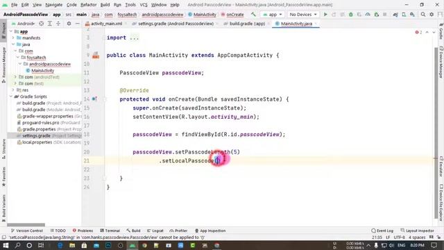 How to Implement Passcode View in Android Studio || PasscodeView 2022 || Foysal Official