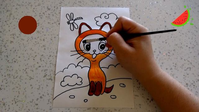 Как нарисовать КОТЁНКА ГАВ / Раскраски для малышей смотреть онлайн