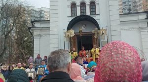 Крестный ход в храме Благовещения Пресвятой Богородицы в Федосьино на Светлую субботу (30.04.22)