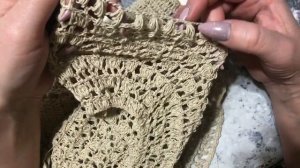 Платье вязаное крючком.Обработка горловины.Часть 3