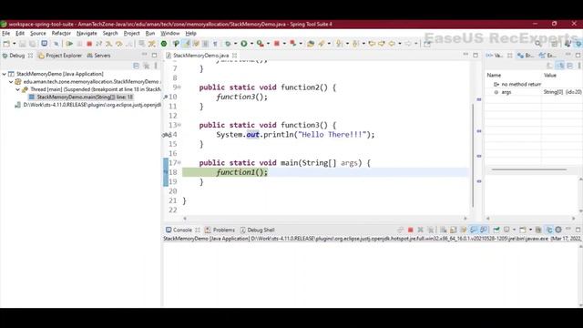 Java Stack Memory | Demonstration with Example | Heap VS Stack memory