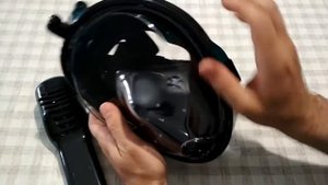 Маска с трубкой для ныряния. Распаковка.