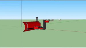 Лопата отвал в 3D для мотоблока