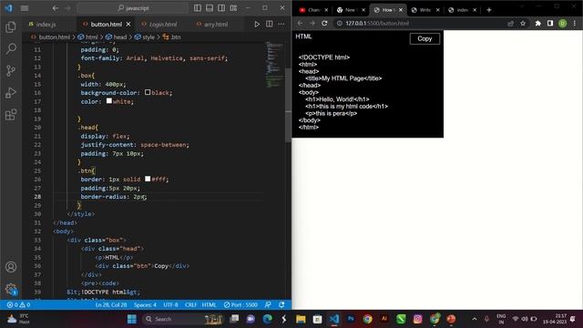 how to write html code in our website  #ytvideo