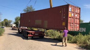 Контейнер 40 футов HQ погрузка на контейнеровоз