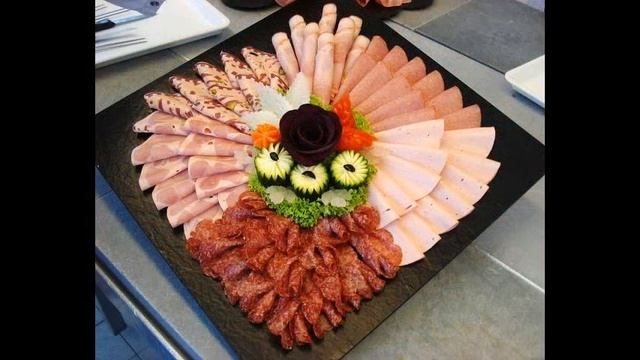 Мясная нарезка на праздничный новогодний стол 2014. смотреть онлайн