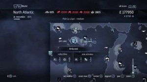 Assassins creed Rogue - Templar treasure map relic - 218, - 56 North Atlantic