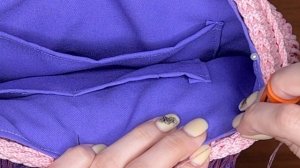 КАК ПРИШИТЬ ПОДКЛАДКУ к вязаной сумке
