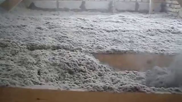 Утепление чердачного перекрытия Эковатой.