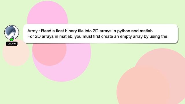 Array : Read a float binary file into 2D arrays in python and matlab